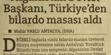 کرزی، بیلیارد چند هزار یورویی اش و عوام فریبی کاذب قدرت