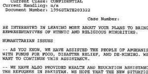 De-classified document reveals U.S. courting of Taliban in late 1990s